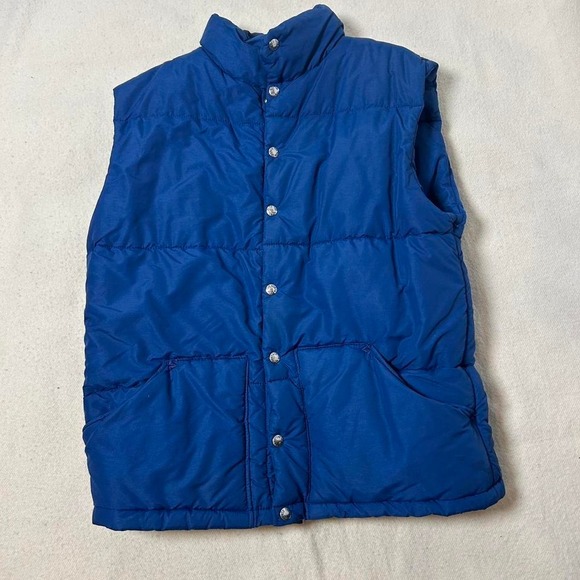 The North Face Brown Label BLUE‎ Puffer Vest Down Vintage 70s 80s Men's XL